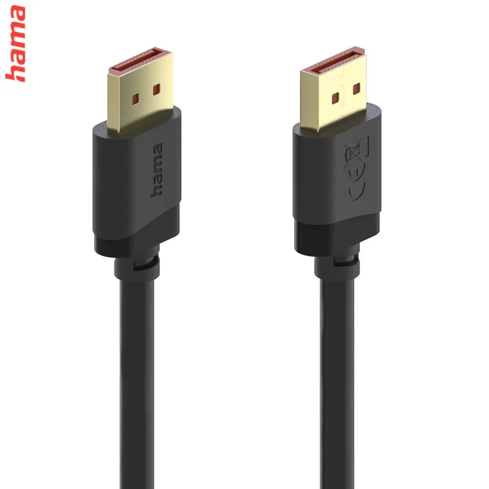 Hama DisplayPort 2.1 kábel UHD/8K, 40 Gb/s, 2 m