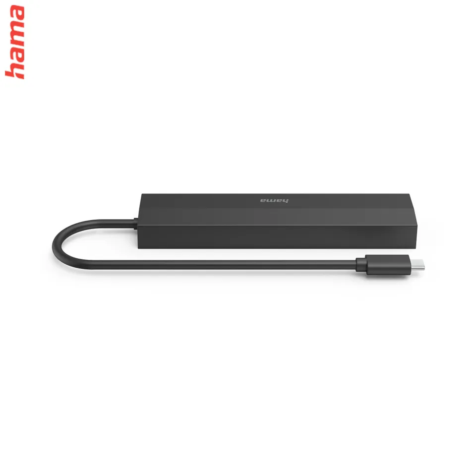 Hama USB-C hub, multiport, 3x USB-A, USB-C PD, HDMI, LAN, 6 portov