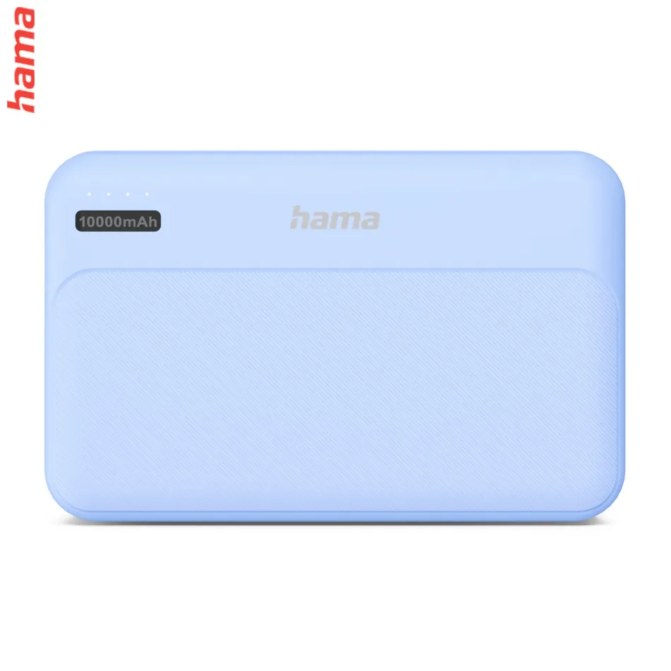 Hama Pocket 10, powerbanka 10000 mAh, 2,1 A, výstup: 2x USB-A, modrá