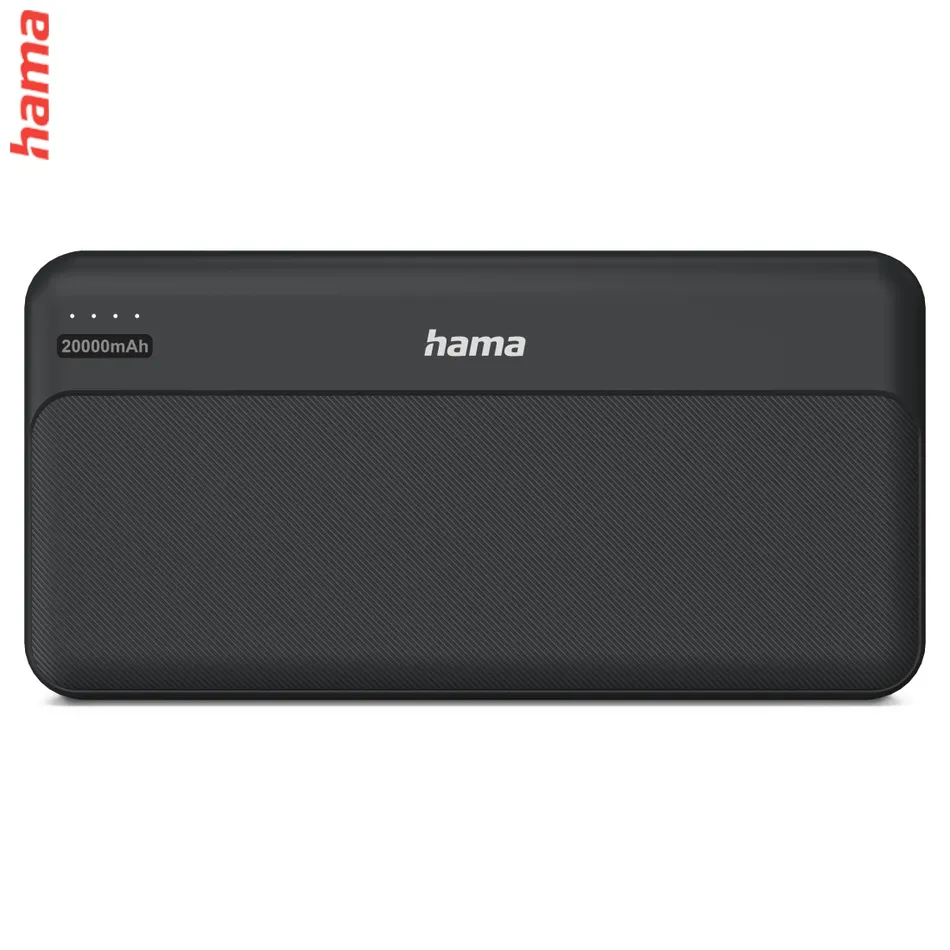 Hama Pocket 20, powerbanka 20000 mAh, 2,1 A, výstup: 2x USB-A, čierna