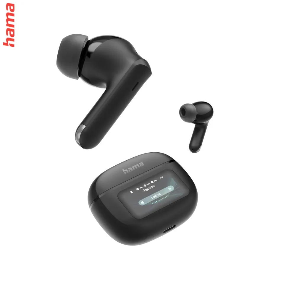 Hama Bluetooth® slúchadlá Spirit Touch, štuple, ANC/ENC, displej, čierne