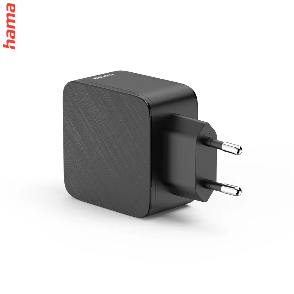 Hama rýchla USB nabíjačka 2x USB-C, USB-A, PD/QC 65 W, čierna