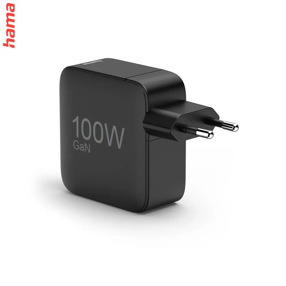 Hama rýchla USB nabíjačka GaN 2x USB-C, USB-A, PD 100 W, čierna
