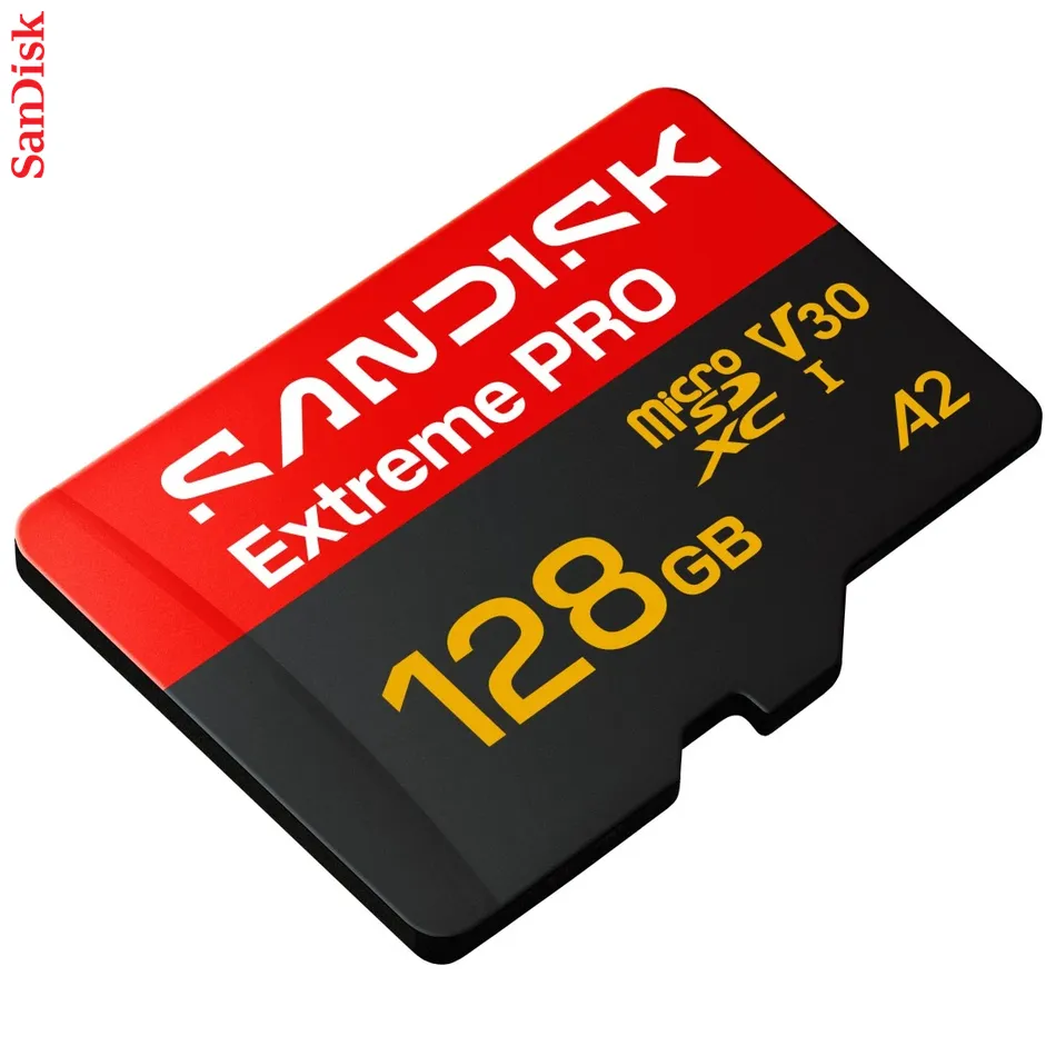 SanDisk microSDXC Extreme PRO 128GB (UHS-I, R250MB/s / W120MB/s, 5K, 4K UHD) + Ad