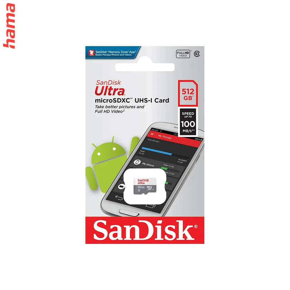 SanDisk pamäťová karta Ultra microSDXC 512 GB, 100 MB/s