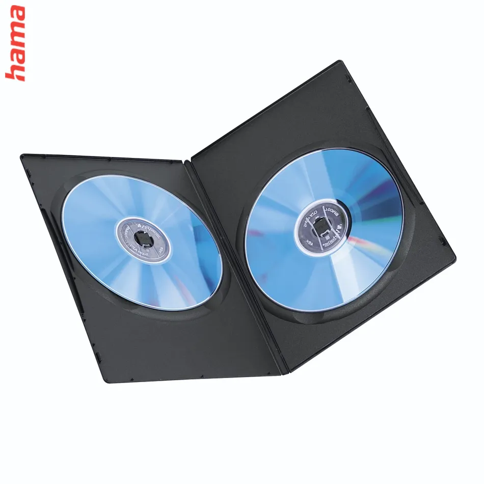 Hama čierny slim DVD box na 2 DVD, balenie 10 ks