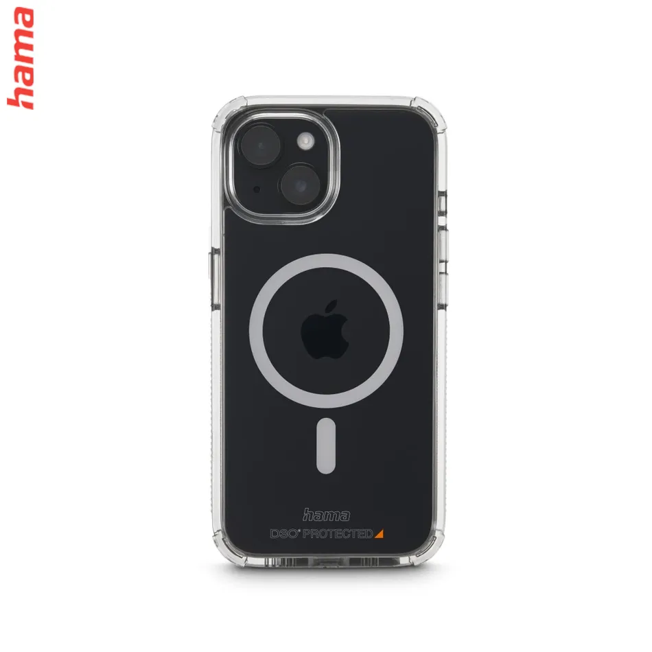 Hama priehľadný MagSafe kryt na iPhone 15, Extreme Protect, D3O