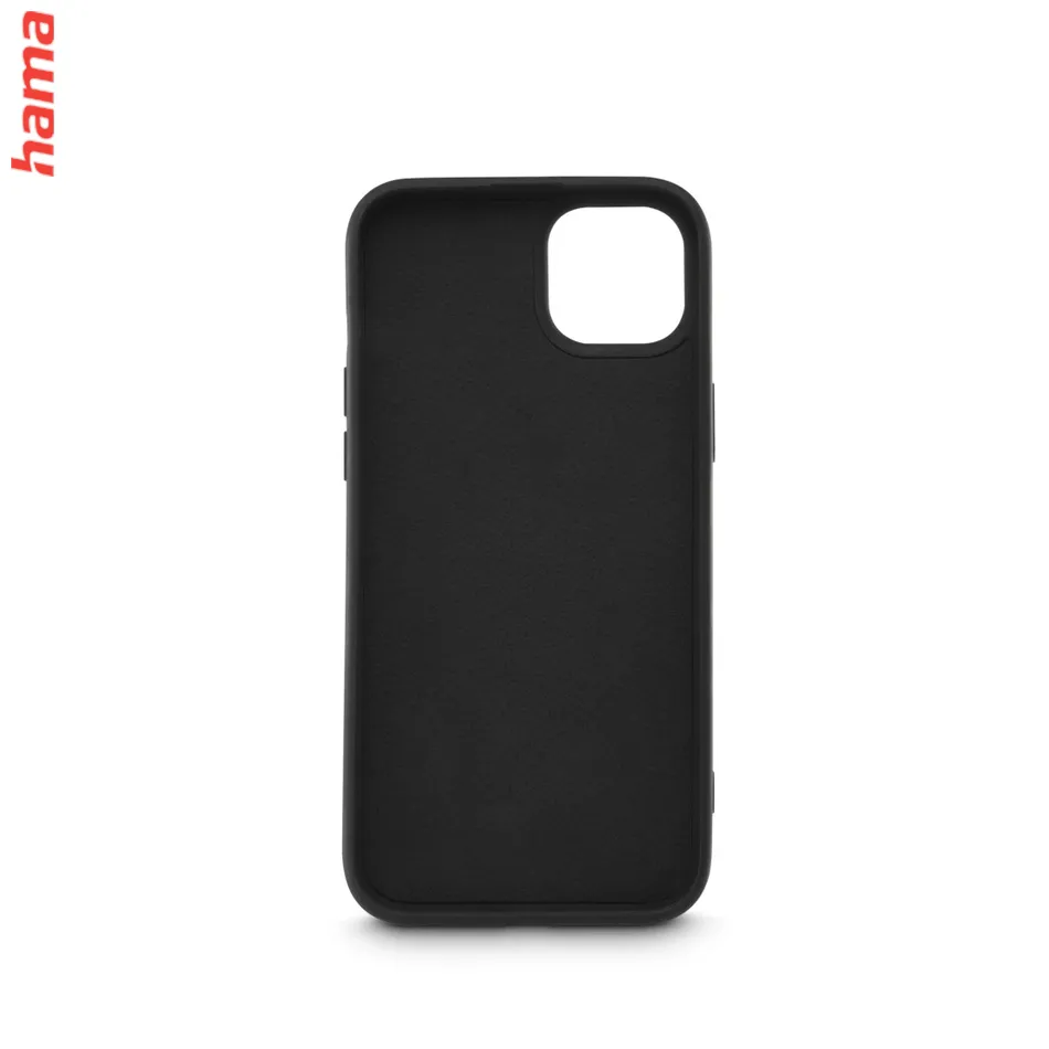 Hama čierny obal na iPhone 15, Fantastic Feel, hebký povrch