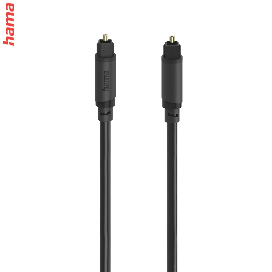 Hama audio kábel, optický Toslink, ODT vidlica, 5 m, čierny