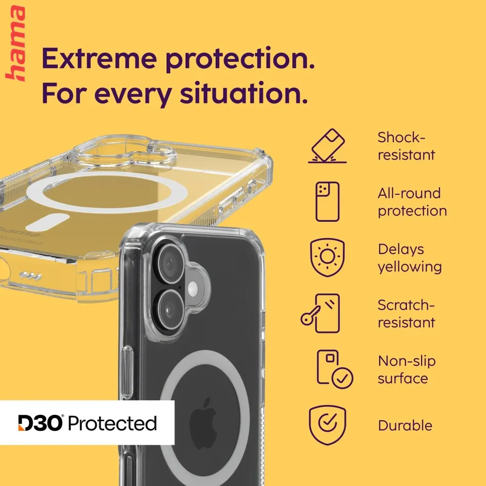 Hama Obal na mobil Extreme Protect pre iPhone 17, magnetický