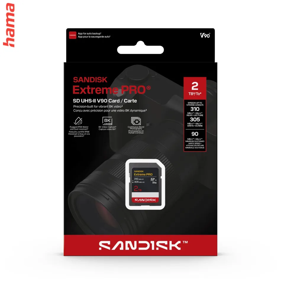 SanDisk pamäťová karta Extreme PRO SDXC 2 TB, UHS-II V90, 310/305 MB/s