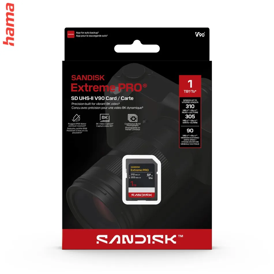 SanDisk SD karta Extreme PRO SDXC 1 TB, UHS-II V60, 300/250 MB/s