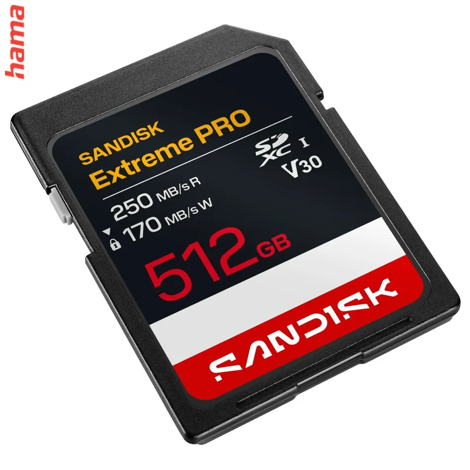SanDisk SD karta Extreme PRO SDXC 512 GB, UHS-I V30 U3, 250/170 MB/s