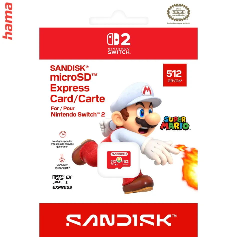 SanDisk micro SD karta Express 512 GB pre Nintendo Switch 2