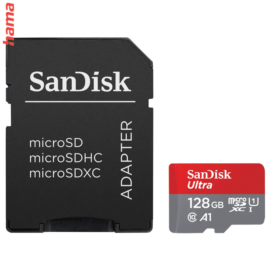 SanDisk micro SD karta Ultra 128 GB s adaptérom, UHS-I A1, 140 MB/s