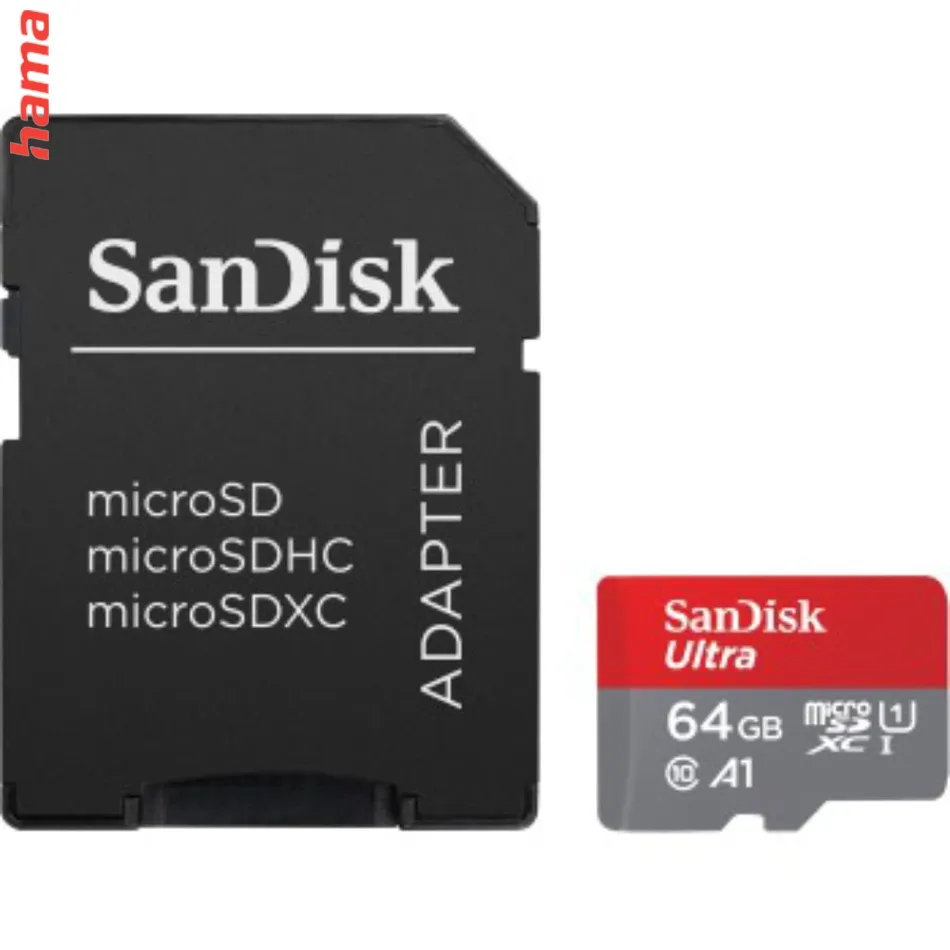 SanDisk micro SD karta Ultra 64 GB s adaptérom, UHS-I A1, 140 MB/s