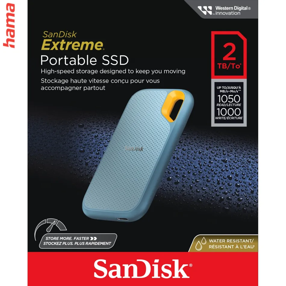 SanDisk Extreme Portable SSD 2 TB, externý SSD disk, USB-C, 1050/1000 MB/s