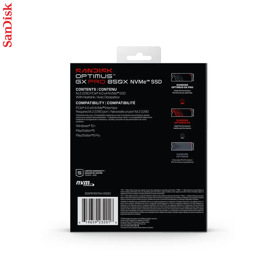 SanDisk Optimus GX PRO 850X 1 TB, interný NVMe SSD disk M.2 s chladičom