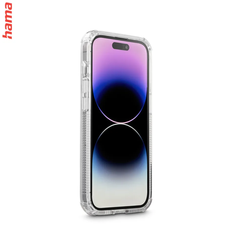 Hama Extreme Protect, kryt pre Apple iPhone 14 Pro, materiál D3O®, nezažltne, priehľadný  