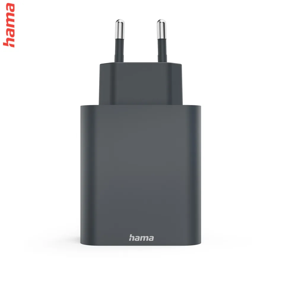 Hama Rýchla USB Nabíjačka 2x USB-C + USB-A, PD/QC, 65 W, Ecosential  