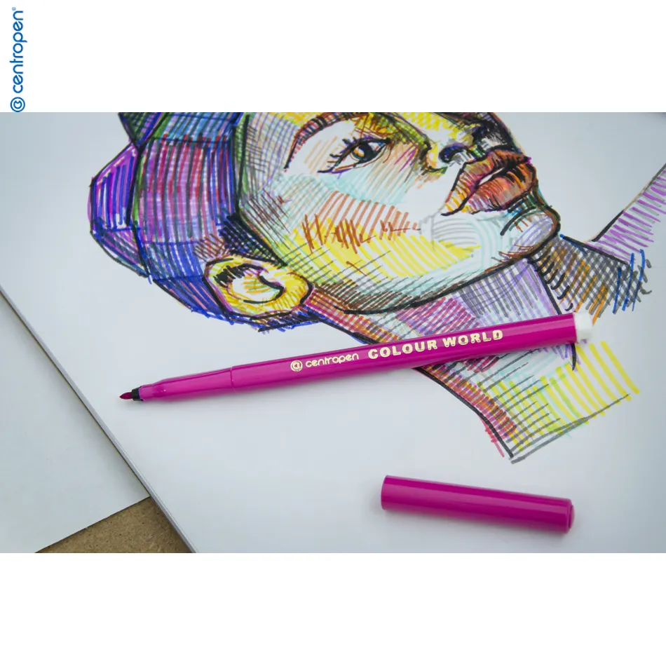 Centropen popisovač 7550 / 6 Colour World pastel, trojhranný, vyprateľný  