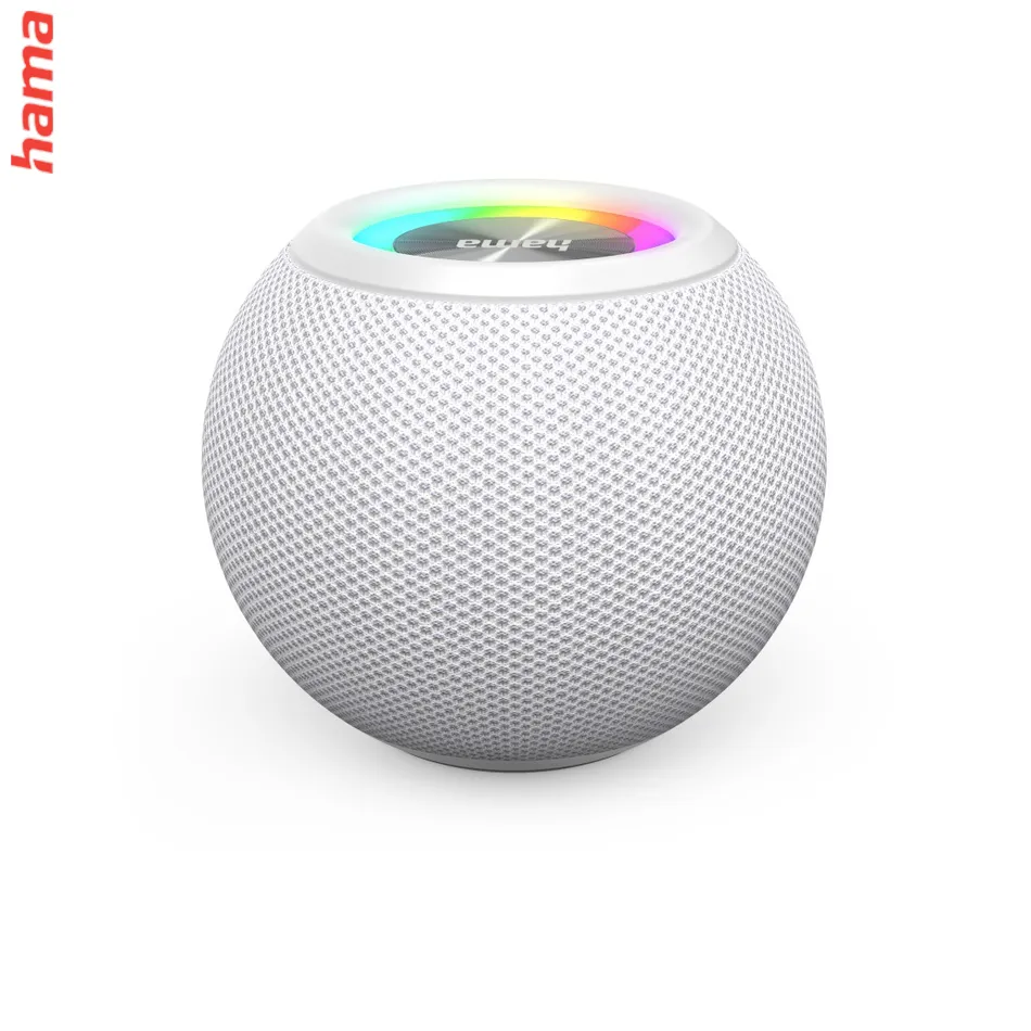 Hama Ball Bluetooth Reproduktor, 5 W, LED, AUX/USB/microSD, Biely  