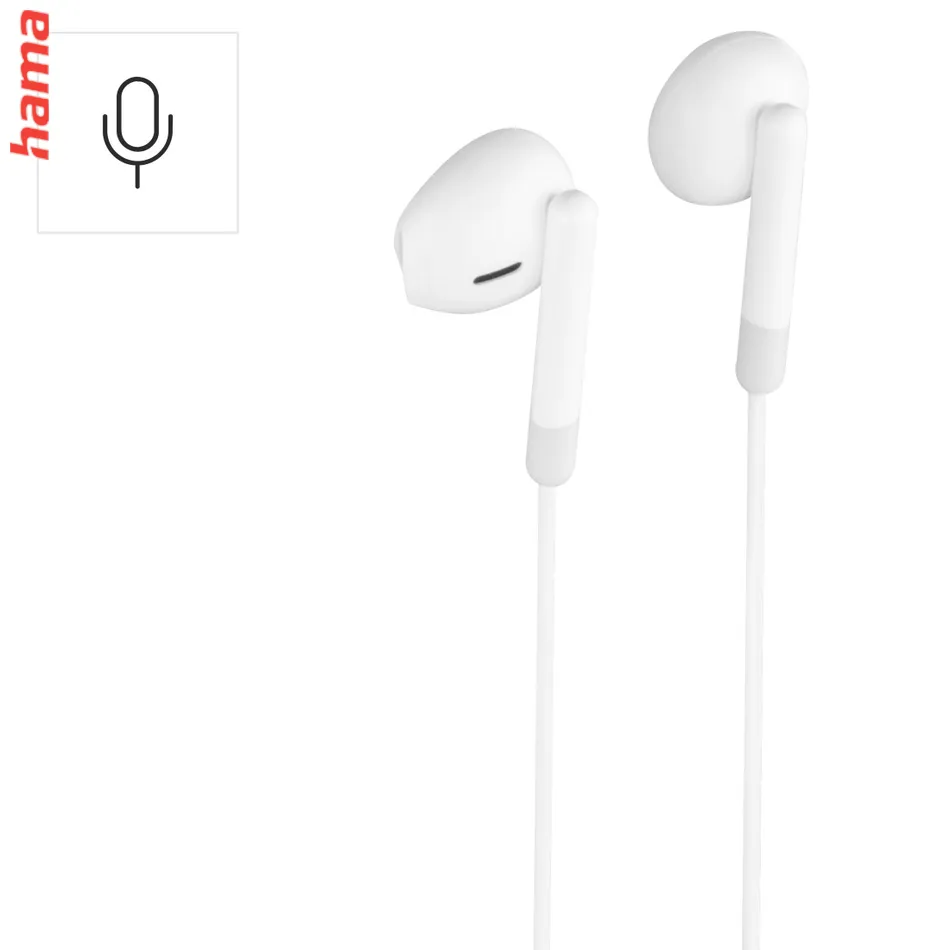 Hama USB-C slúchadlá s mikrofónom Season II, kôstky, biele  