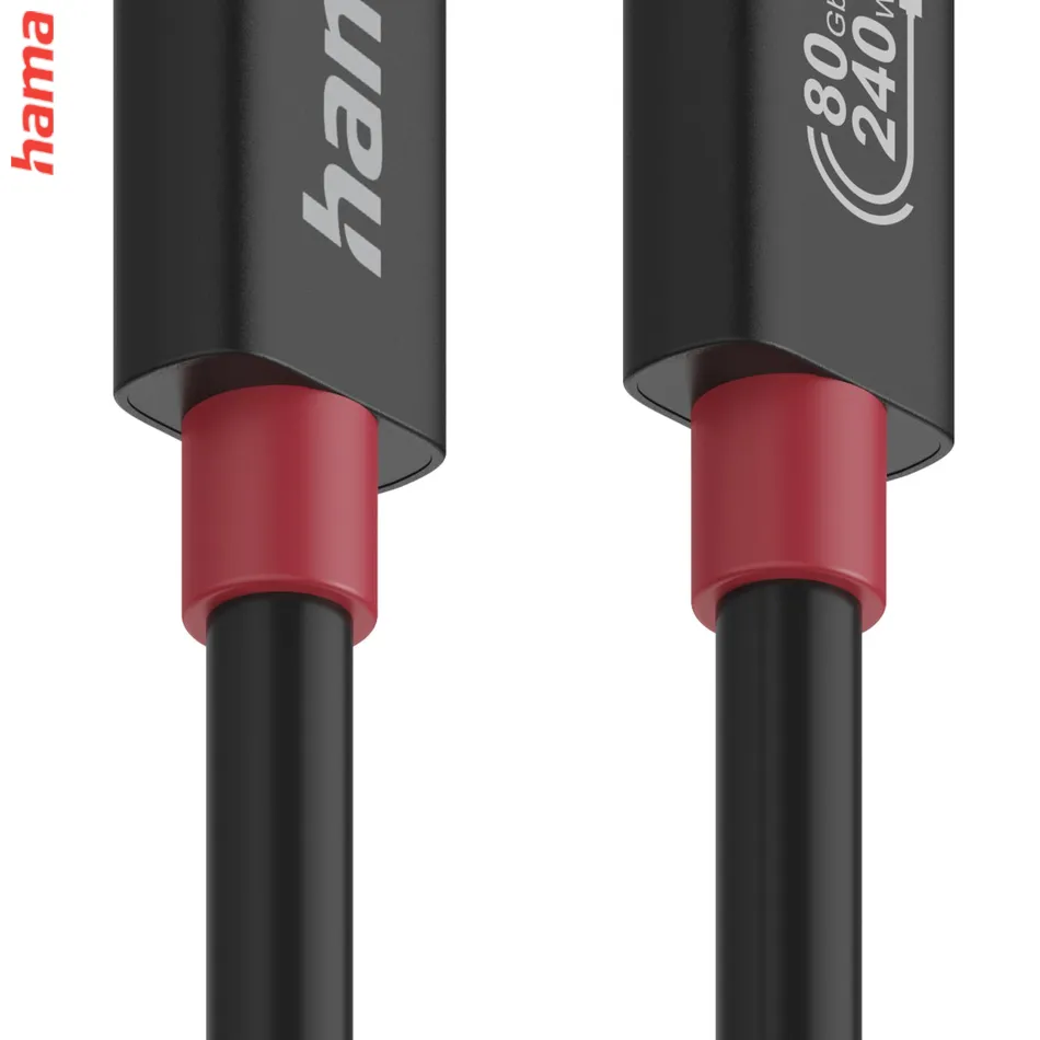 Hama USB-C kábel USB4, 1 m, 80 Gb/s, 240 W