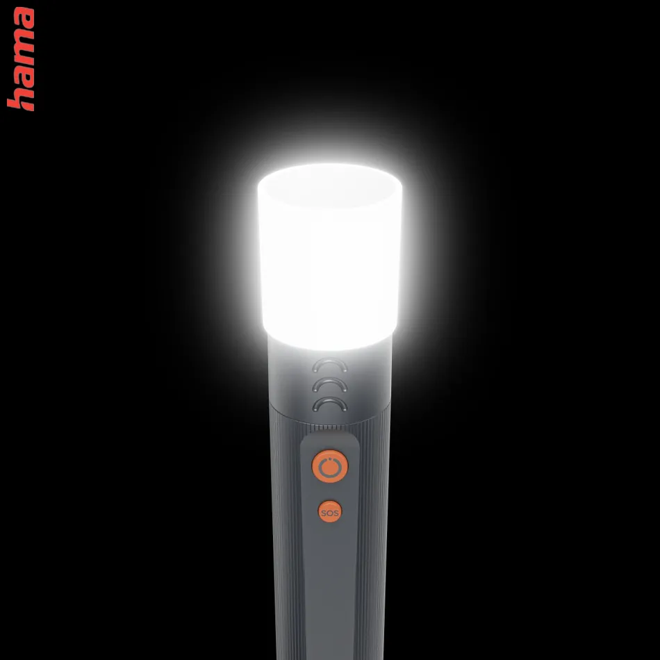 Hama FLX1000, LED baterka, 1000 lm, zoom, karabínka, IP44