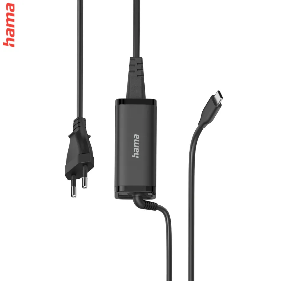 Hama USB-C napájací zdroj pre notebooky, Power Delivery, GaN, 5-20 V, 65 W