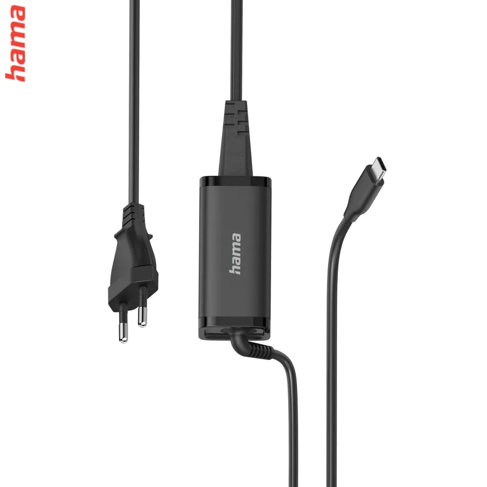 Hama USB-C napájací zdroj pre notebooky, Power Delivery, GaN, 5-20 V, 45 W