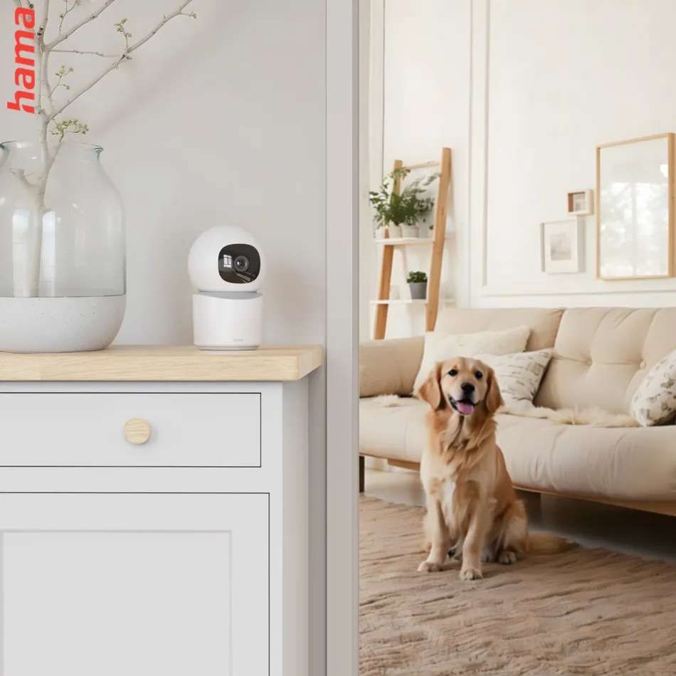 Hama Smart domáca WiFi kamera, otáčanie/naklápanie, nočné videnie, Full HD