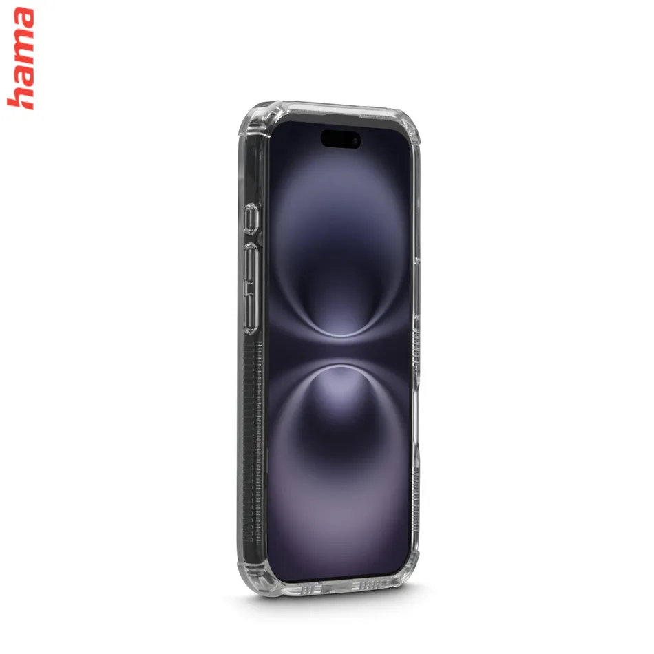 Hama Extreme Protect, kryt pre Apple iPhone 16, magnetický, D3O®, nezažltne, priehľadný