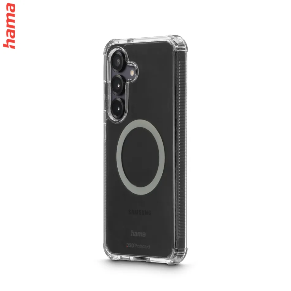 Hama Extreme Protect, kryt pre Samsung Galaxy S25+, magnetický, D3O®, nezažltne, priehľadný