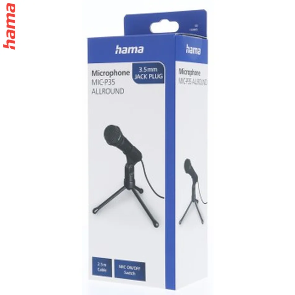 Hama PC mikrofón MIC-P35 Allround, 3,5 mm jack