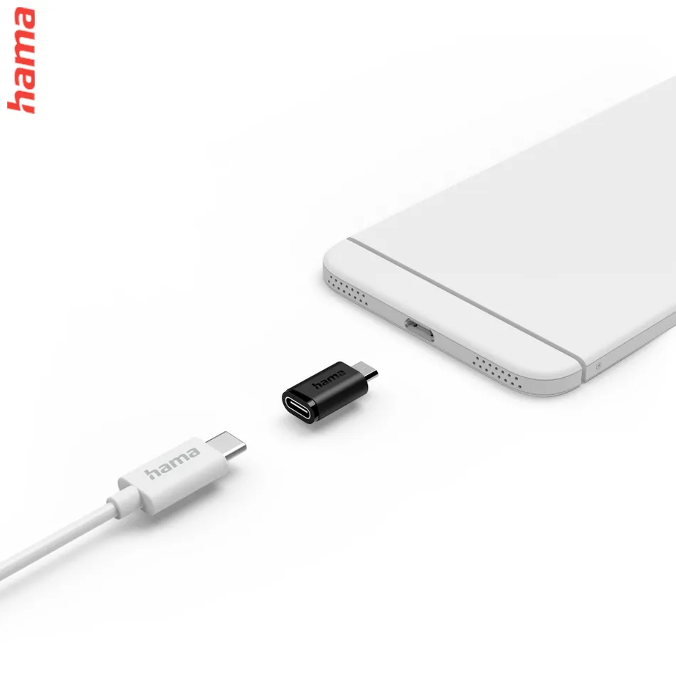 Hama redukcia micro USB na USB-C, kompaktná, 3 ks