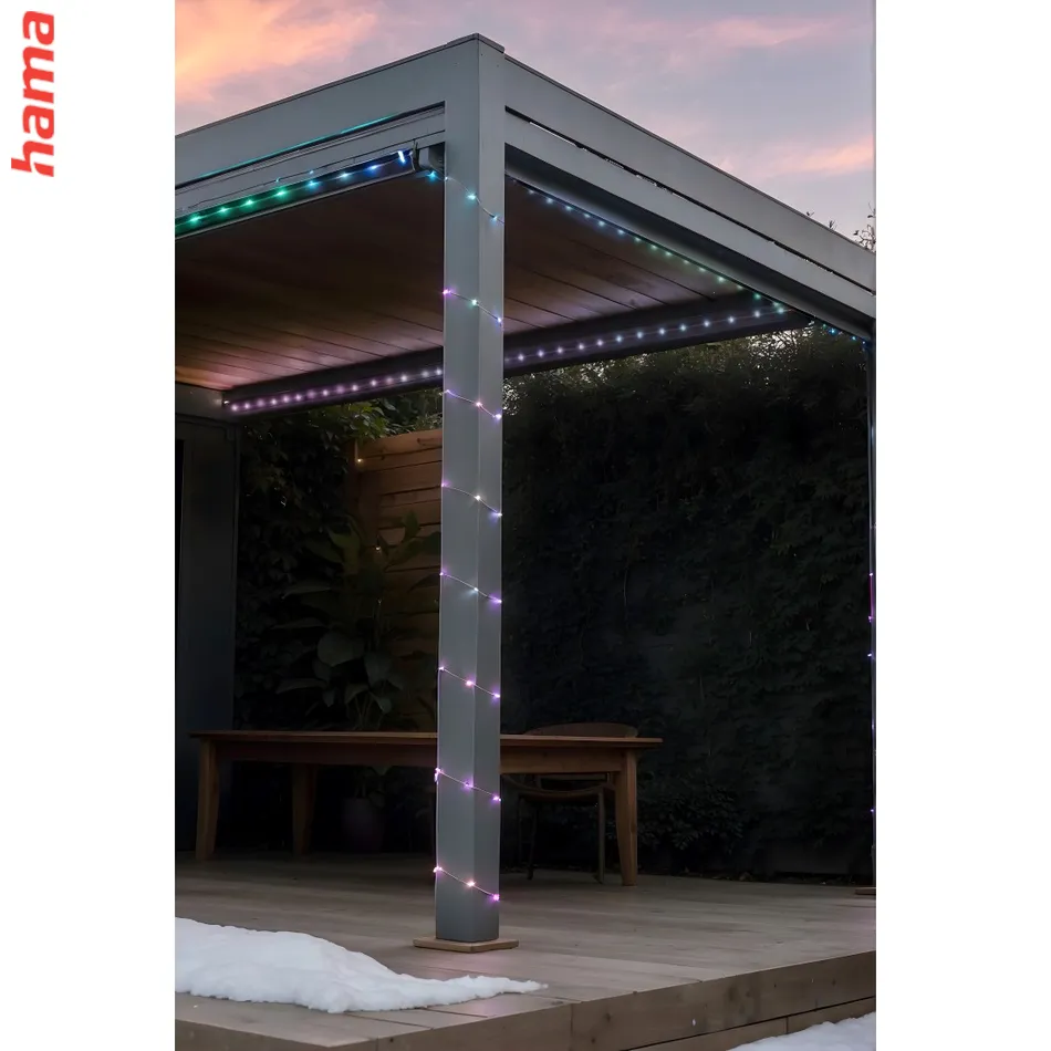 Hama SMART WiFi svetelná reťaz, 100 LED, von./vnút. použitie, nastavenie farieb, stmievanie, 10 m