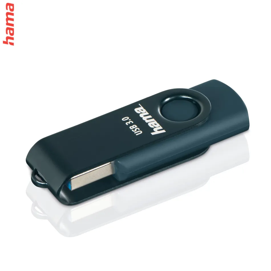 Hama USB 3.0 Flash Drive Rotate,128 GB, 70 MB/s, petrolejová modrá