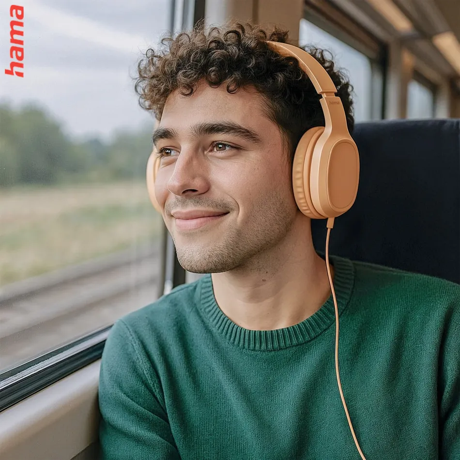 Hama USB-C slúchadlá s mikrofónom Fun C, uzavreté, oranžové