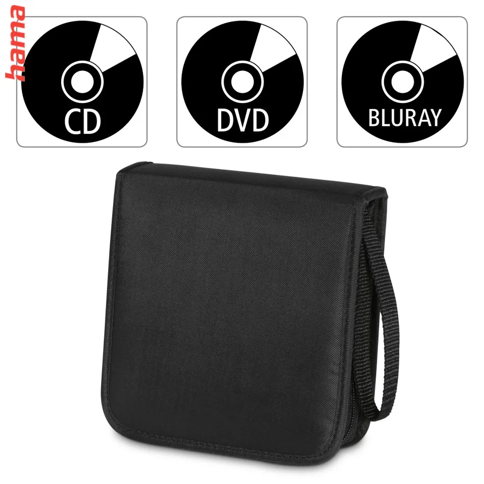 Hama Wallet 20, puzdro na 20 CD/DVD/Blu-ray diskov, polyester, čierne