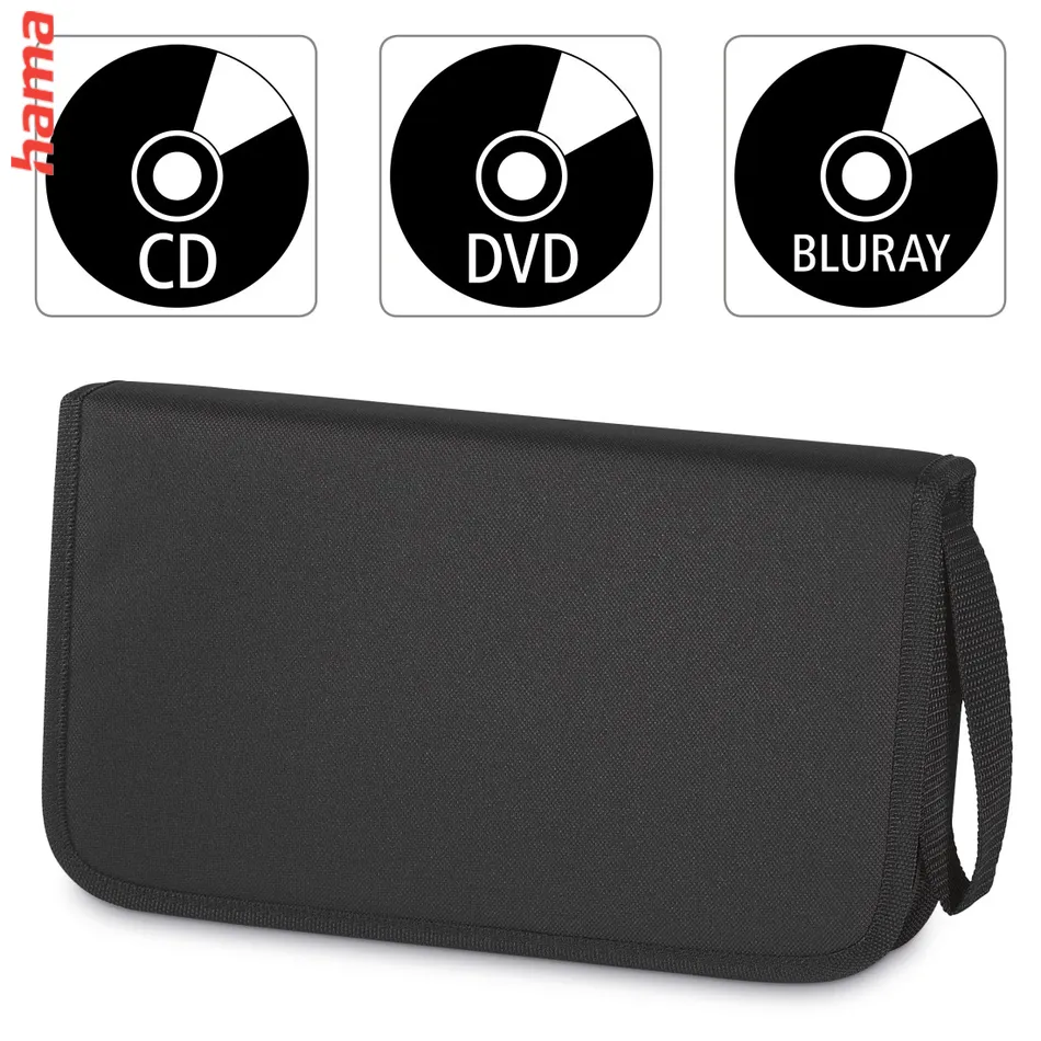 Hama Wallet 64, puzdro na 64 CD/DVD/Blu-ray diskov, nylonové, čierne