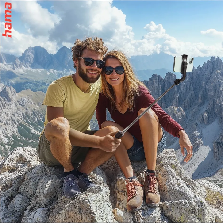 Hama Fancy Stand 70 II, selfie tyčka a statív pre telefón, Bluetooth diaľková spúšť