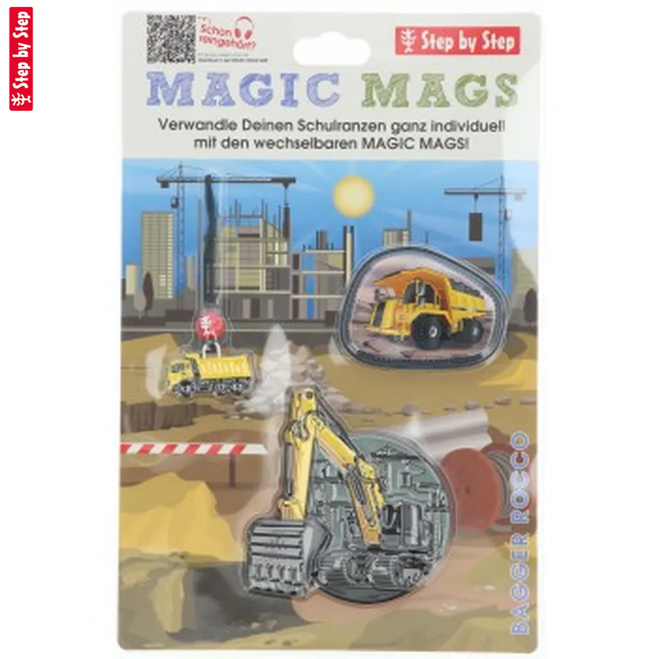 Doplnkový set obrázkov MAGIC MAGS, Bagger Rocco, pre aktovky a ruksaky Step by Step
