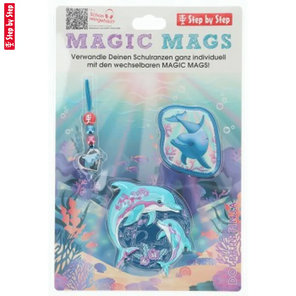 Doplnkový set obrázkov MAGIC MAGS, Dolphin Finja, pre aktovky a ruksaky Step by Step