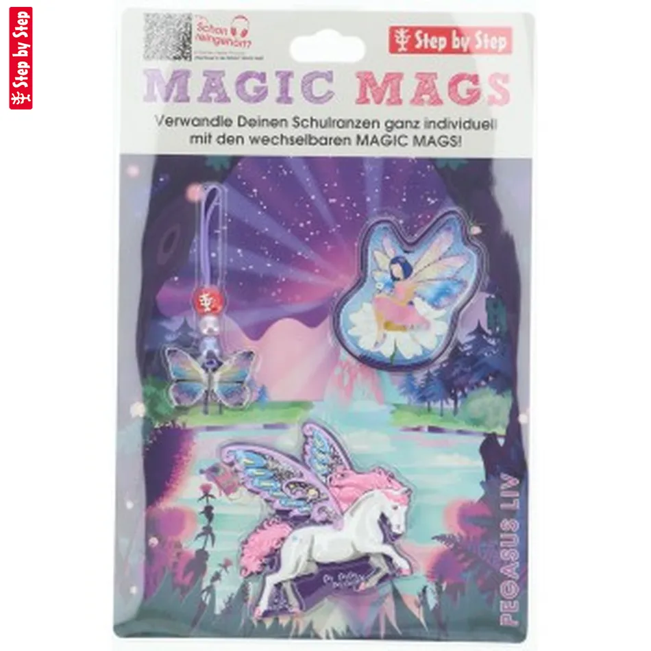 Doplnkový set obrázkov MAGIC MAGS, Pegasus Liv, pre aktovky a ruksaky Step by Step