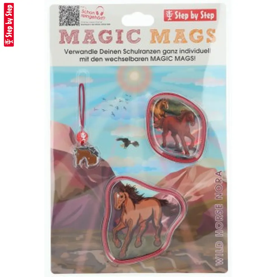 Doplnkový set obrázkov MAGIC MAGS, Wild Horse Nora, pre aktovky a ruksaky Step by Step
