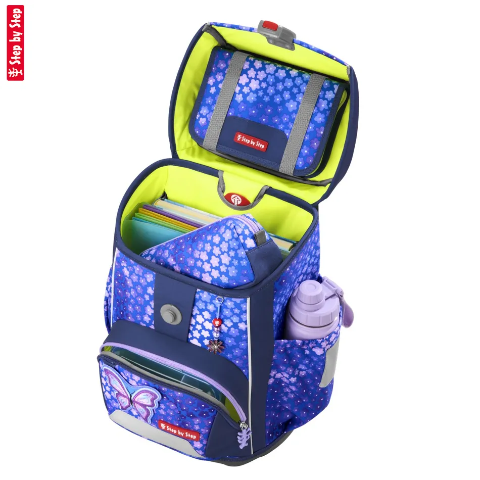 Školská aktovka-taška Step by Step GIANT, Butterfly Maja - 5-dielny set, AGR certifikát