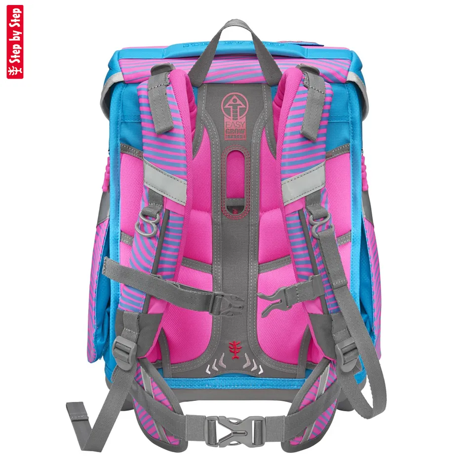 Školská taška Step by Step SPACE NEON, Kolibri Kaja - 5-dielny set, AGR certifikát