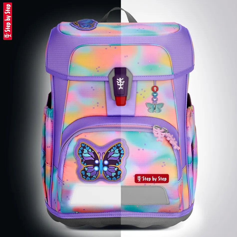 Školská taška CLOUD FLASH 5-dielny set Step by Step Butterfly Luna certifikát AGR
