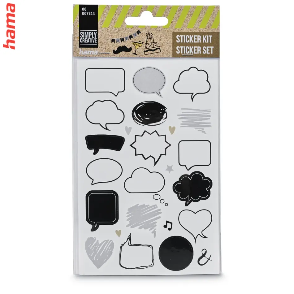 Scrapbook Hama samolepky pre kreatívnu tvorbu 6 hárkov